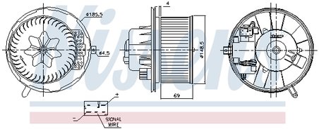 VENTILATOR HABITACLU NISSENS 87762 - Compatibil cu AUDI, SEAT, SKODA, VW