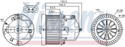 VENTILATOR HABITACLU NISSENS 87761 - Compatibil cu LAND ROVER, VOLVO