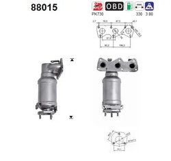 CATALIZATOR AS 88015 - Compatibil cu SEAT, SKODA, VW