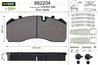SET PLACUTE FRANA VALEO 882204 - Compatibil cu IVECO, MAN, MERCEDES-BENZ