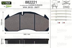 Set placute frana Valeo 882221