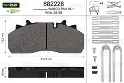 SET PLACUTE FRANA VALEO 882228 - Compatibil cu DAF