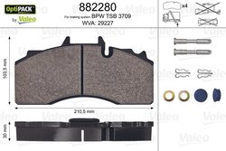 Set placute frana Valeo 882280
