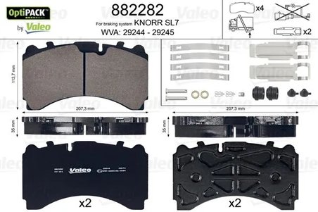 SET PLACUTE FRANA VALEO 882282 - Compatibil cu MERCEDES-BENZ