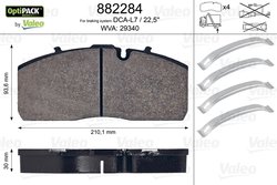 SET PLACUTE FRANA VALEO 882284 - Piesa auto compatibila cu mai multe marci