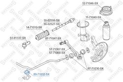BUCSA BARA STABILIZATOARE STELLOX 89-71032-SX - Compatibil cu MAZDA