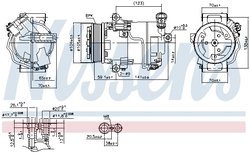 COMPRESOR CLIMATIZARE NISSENS 890006 - Compatibil cu OPEL, VAUXHALL