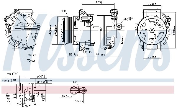 COMPRESOR CLIMATIZARE NISSENS 890006 - Compatibil cu OPEL, VAUXHALL