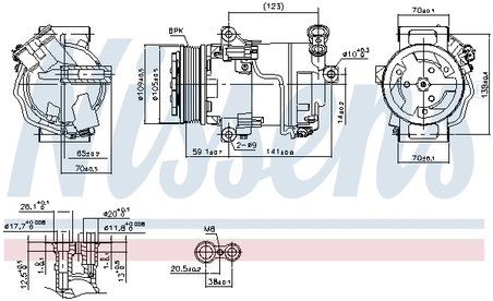 COMPRESOR CLIMATIZARE NISSENS 890006 - Compatibil cu OPEL, VAUXHALL