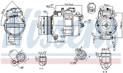 COMPRESOR CLIMATIZARE NISSENS 890012 - Compatibil cu BMW