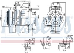 COMPRESOR CLIMATIZARE NISSENS 890028 - Compatibil cu MERCEDES-BENZ