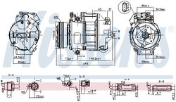 COMPRESOR CLIMATIZARE NISSENS 890038 - Compatibil cu BMW