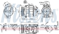 COMPRESOR CLIMATIZARE NISSENS 890069 - Compatibil cu BMW