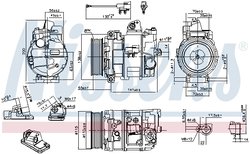 COMPRESOR CLIMATIZARE NISSENS 890082 - Compatibil cu LAND ROVER
