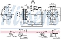 COMPRESOR CLIMATIZARE NISSENS 890115 - Compatibil cu MERCEDES-BENZ