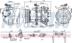 COMPRESOR CLIMATIZARE NISSENS 890145 - Compatibil cu TOYOTA