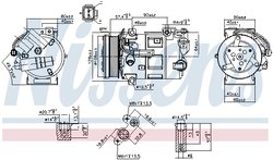 COMPRESOR CLIMATIZARE NISSENS 890210 - Compatibil cu CITROEN, DS, PEUGEOT, RENAULT