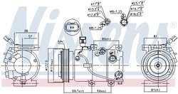 COMPRESOR CLIMATIZARE NISSENS 890241 - Compatibil cu HYUNDAI, KIA