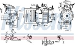 COMPRESOR CLIMATIZARE NISSENS 890250 - Compatibil cu FORD