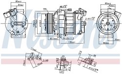 COMPRESOR CLIMATIZARE NISSENS 890269 - Compatibil cu FIAT, NISSAN, OPEL, RENAULT, VAUXHALL