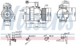 COMPRESOR CLIMATIZARE NISSENS 89028 - Compatibil cu MERCEDES-BENZ
