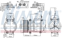 COMPRESOR CLIMATIZARE NISSENS 890331 - Compatibil cu MERCEDES-BENZ