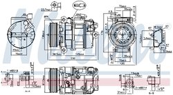 COMPRESOR CLIMATIZARE NISSENS 890358 - Compatibil cu BMW