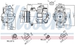 COMPRESOR CLIMATIZARE NISSENS 890412 - Compatibil cu VW