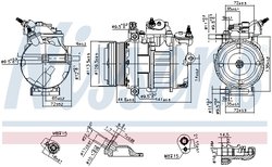COMPRESOR CLIMATIZARE NISSENS 890419 - Compatibil cu FORD