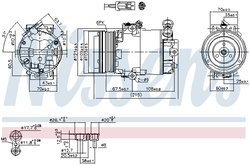 Compresor climatizare Nissens 89042