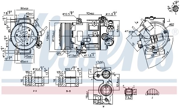 COMPRESOR CLIMATIZARE NISSENS 890420 - Compatibil cu CITROEN, DS, PEUGEOT