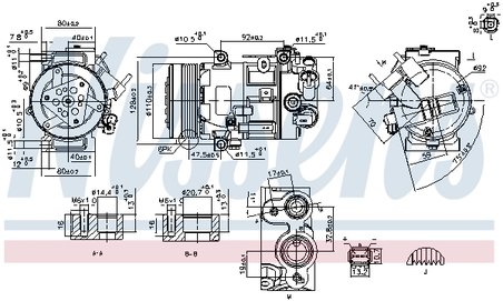 COMPRESOR CLIMATIZARE NISSENS 890420 - Compatibil cu CITROEN, DS, PEUGEOT