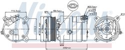 COMPRESOR CLIMATIZARE NISSENS 89058 - Compatibil cu LDV, OPEL, VAUXHALL
