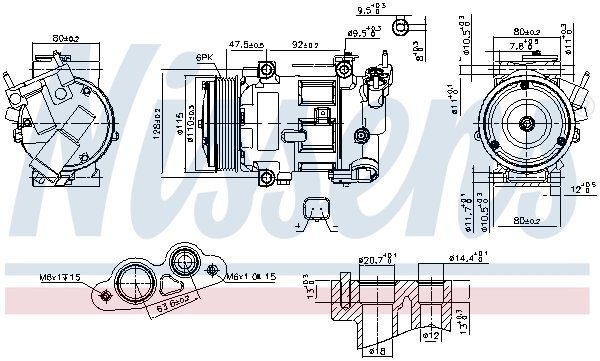 COMPRESOR CLIMATIZARE NISSENS 890606 - Compatibil cu CITROEN, DS, PEUGEOT
