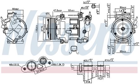 COMPRESOR CLIMATIZARE NISSENS 890606 - Compatibil cu CITROEN, DS, PEUGEOT