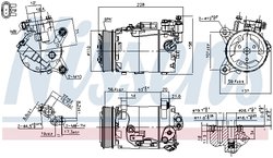 COMPRESOR CLIMATIZARE NISSENS 890601 - Compatibil cu BMW