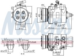 COMPRESOR CLIMATIZARE NISSENS 890624 - Compatibil cu MITSUBISHI