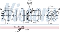 COMPRESOR CLIMATIZARE NISSENS 890679 - Compatibil cu CHEVROLET, OPEL, VAUXHALL