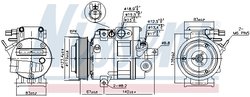 COMPRESOR CLIMATIZARE NISSENS 890685 - Compatibil cu HYUNDAI
