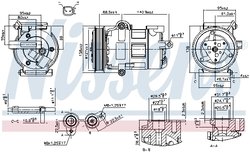 COMPRESOR CLIMATIZARE NISSENS 890698 - Compatibil cu FORD
