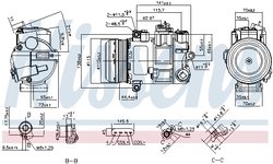 COMPRESOR CLIMATIZARE NISSENS 890696 - Compatibil cu MERCEDES-BENZ