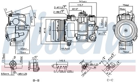 Compresor climatizare Nissens 890696
