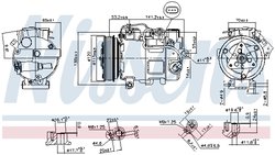 COMPRESOR CLIMATIZARE NISSENS 890739 - Compatibil cu INFINITI, MERCEDES-BENZ