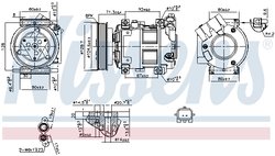 COMPRESOR CLIMATIZARE NISSENS 890742 - Compatibil cu NISSAN