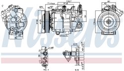 COMPRESOR CLIMATIZARE NISSENS 890763 - Compatibil cu NISSAN, RENAULT