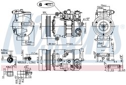 COMPRESOR CLIMATIZARE NISSENS 890764 - Compatibil cu MERCEDES-BENZ