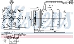 COMPRESOR CLIMATIZARE NISSENS 89078 - Compatibil cu DAF