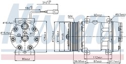 COMPRESOR CLIMATIZARE NISSENS 89079 - Compatibil cu RENAULT TRUCKS