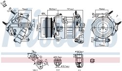 COMPRESOR CLIMATIZARE NISSENS 890796 - Compatibil cu FORD