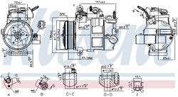 COMPRESOR CLIMATIZARE NISSENS 890800 - Compatibil cu FORD